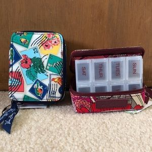 Vera Bradley Travel Pill Cases - Set of Two